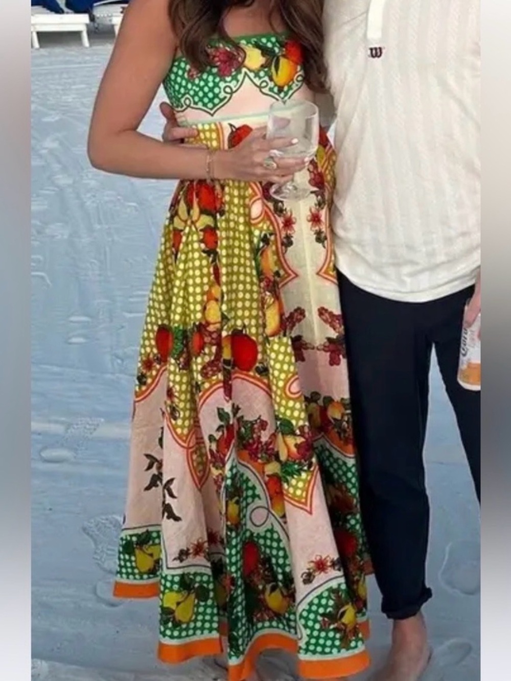 ALÉMAIS Lemonis Printed Linen Midi Dress - Picture 4 of 5